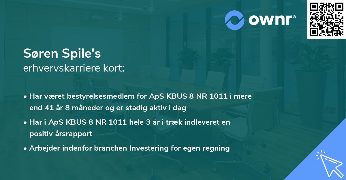 Søren Spile's erhvervskarriere kort