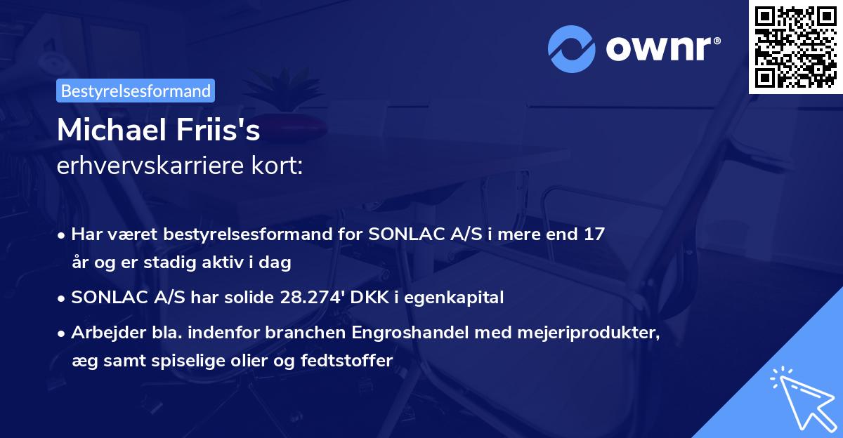 Michael Friis's erhvervskarriere kort