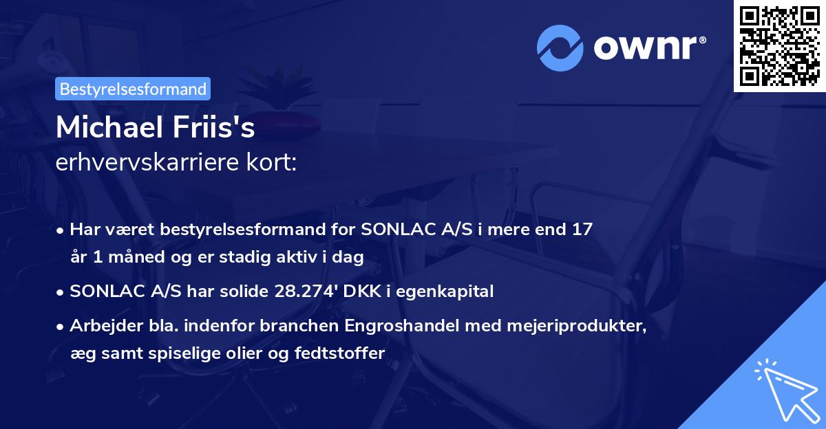 Michael Friis's erhvervskarriere kort