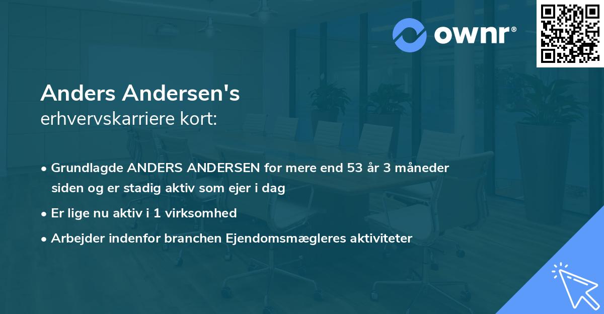 Anders Andersen's erhvervskarriere kort