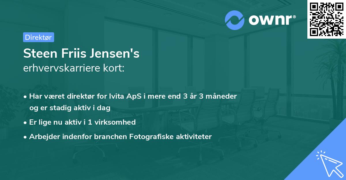 Steen Friis Jensen's erhvervskarriere kort