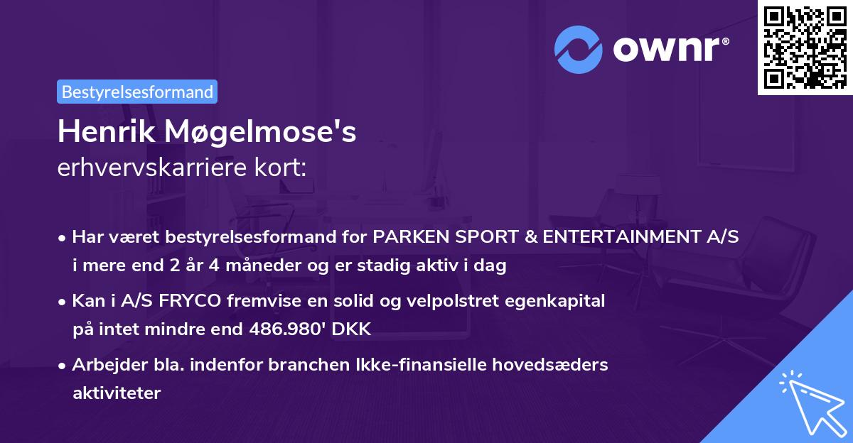 Henrik Møgelmose's erhvervskarriere kort