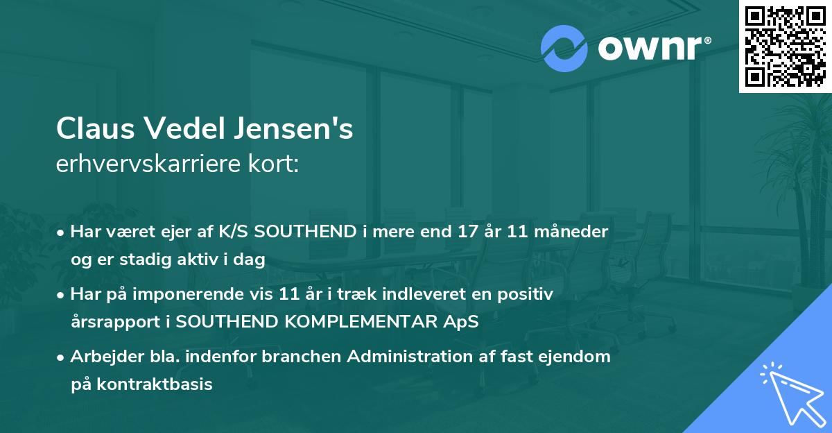 Claus Vedel Jensen's erhvervskarriere kort