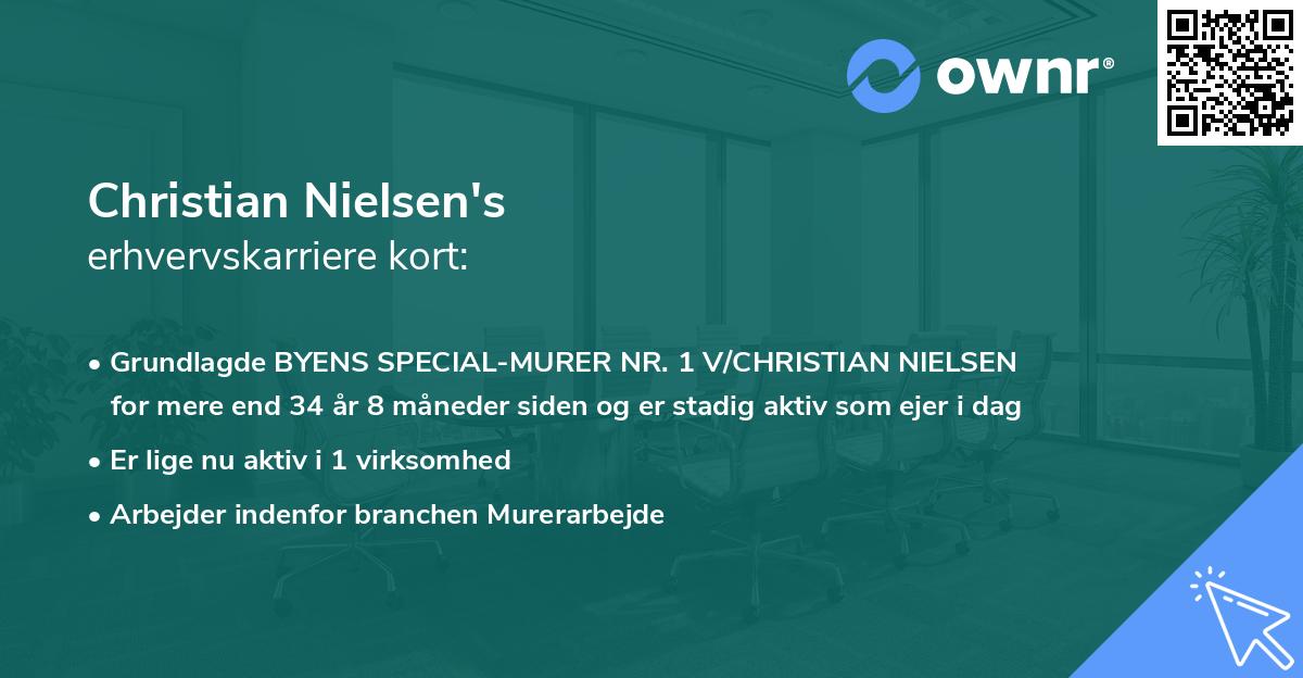 Christian Nielsen's erhvervskarriere kort