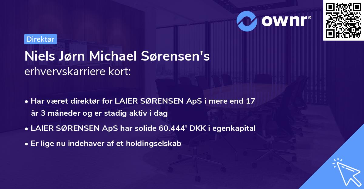 Niels Jørn Michael Sørensen's erhvervskarriere kort