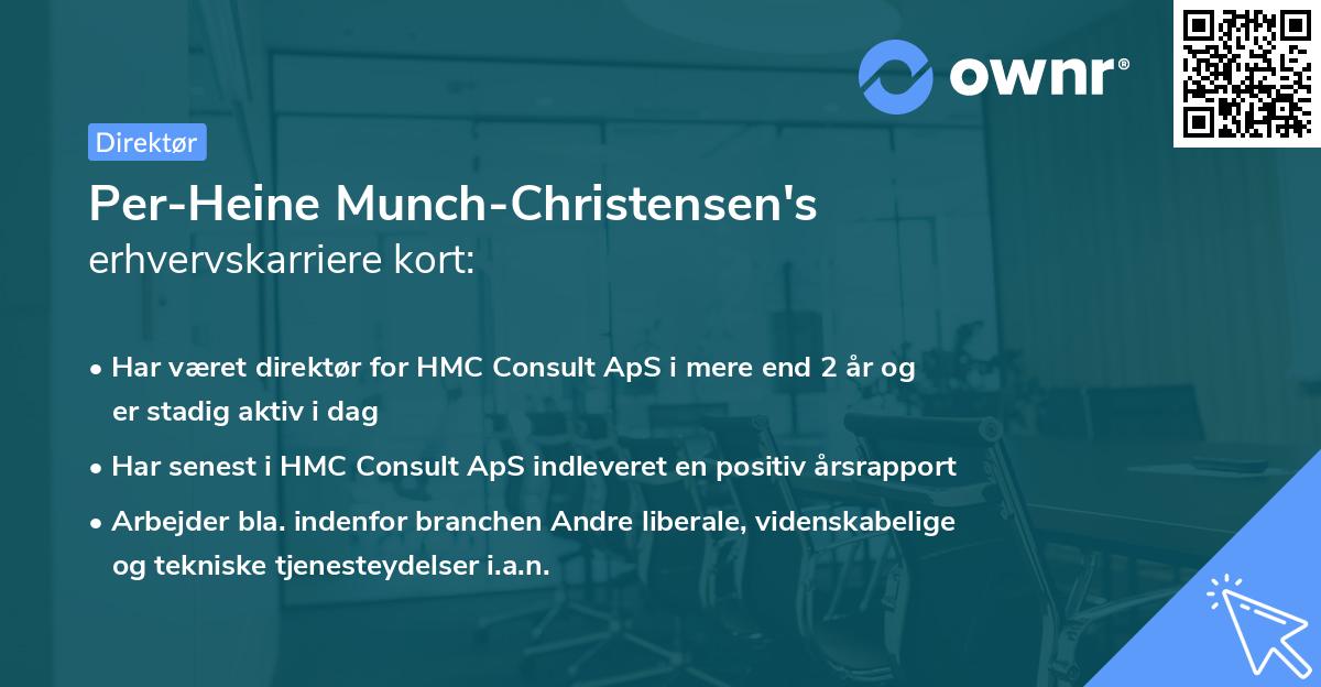 Per-Heine Munch-Christensen's erhvervskarriere kort