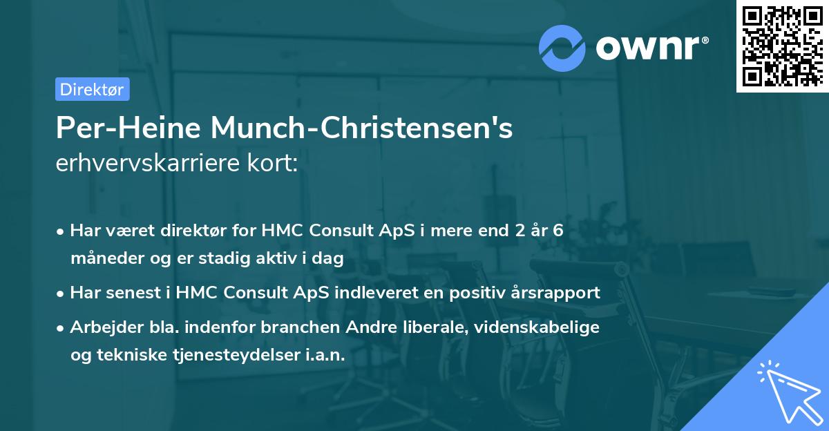 Per-Heine Munch-Christensen's erhvervskarriere kort