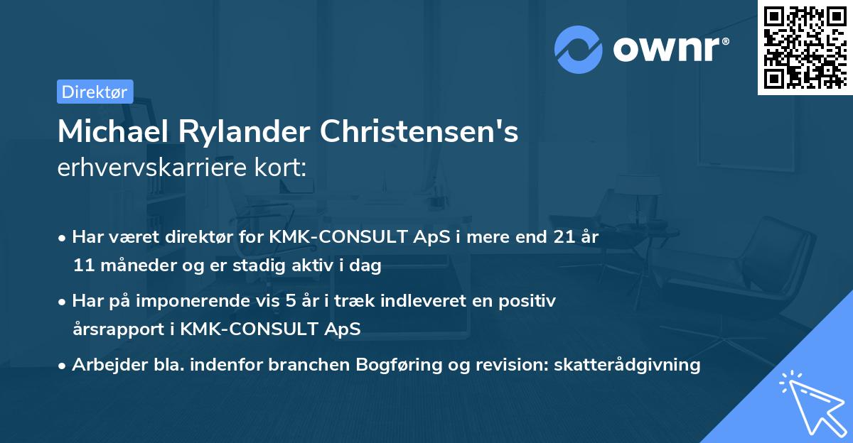 Michael Rylander Christensen's erhvervskarriere kort