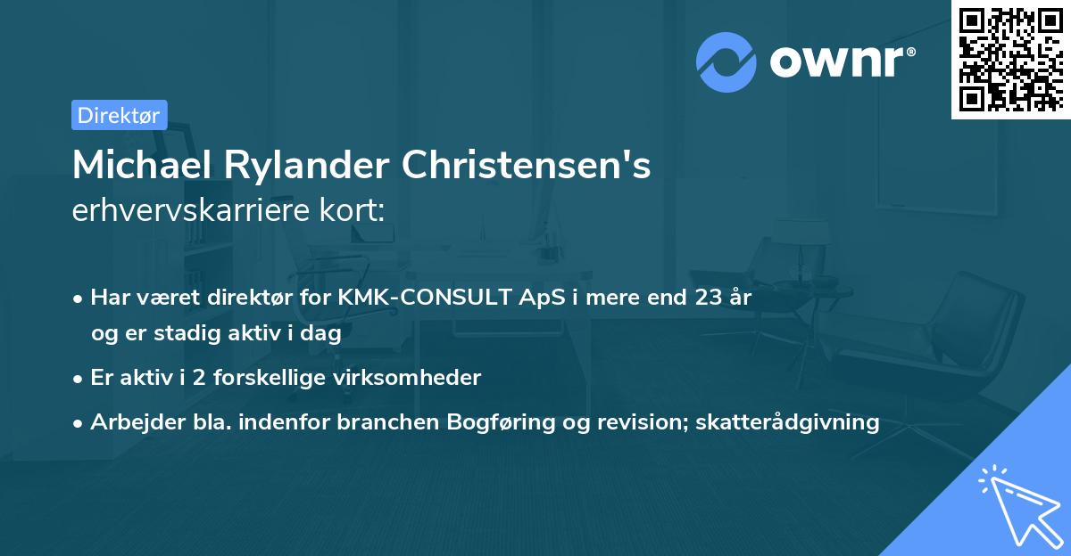 Michael Rylander Christensen's erhvervskarriere kort