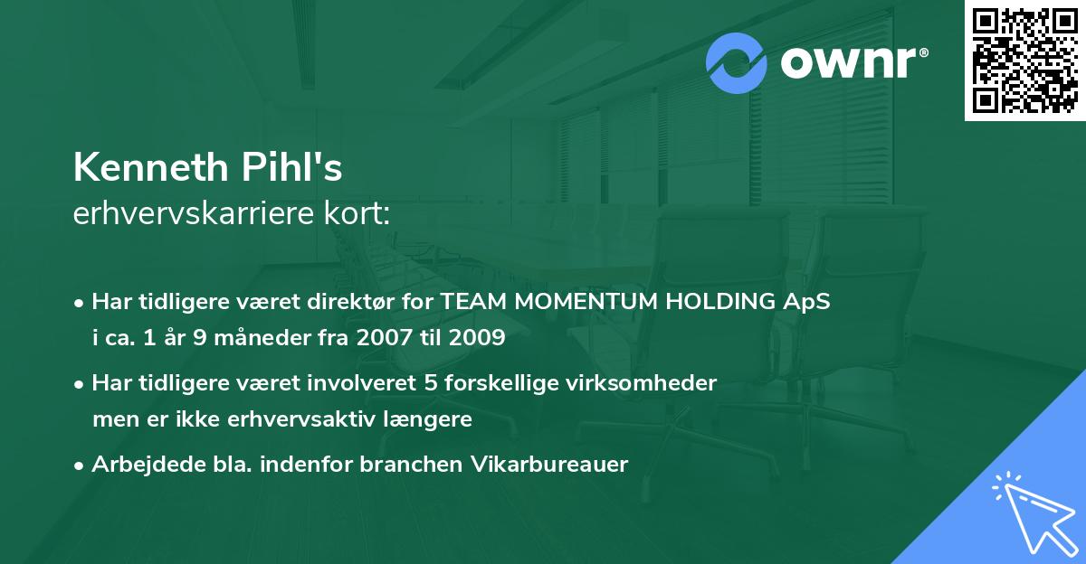 Kenneth Pihl's erhvervskarriere kort
