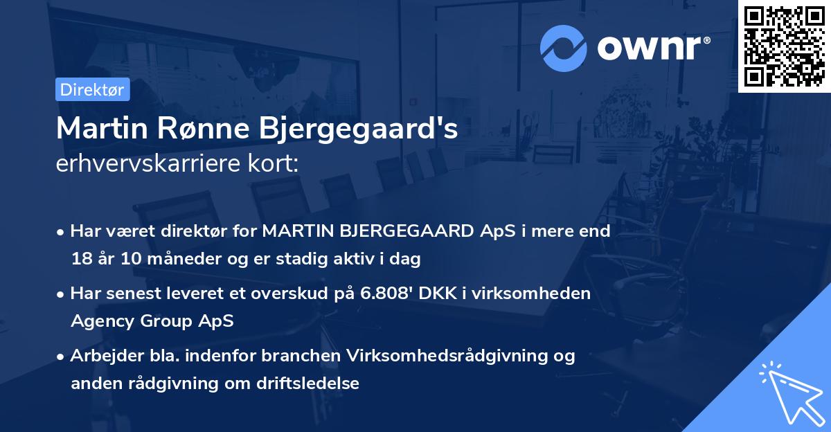 Martin Rønne Bjergegaard's erhvervskarriere kort
