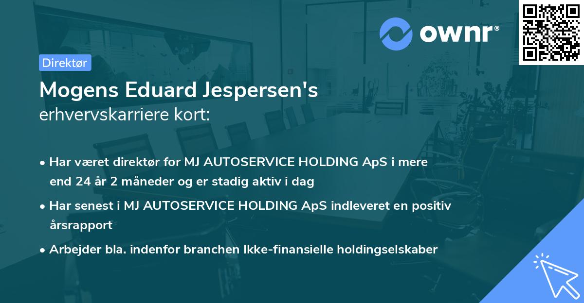 Mogens Eduard Jespersen's erhvervskarriere kort