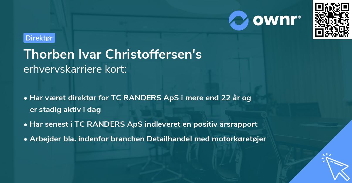 Thorben Ivar Christoffersen's erhvervskarriere kort