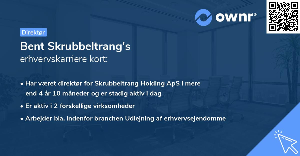 Bent Skrubbeltrang's erhvervskarriere kort