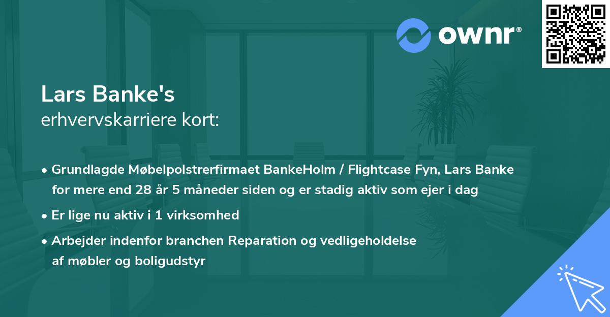 Lars Banke's erhvervskarriere kort