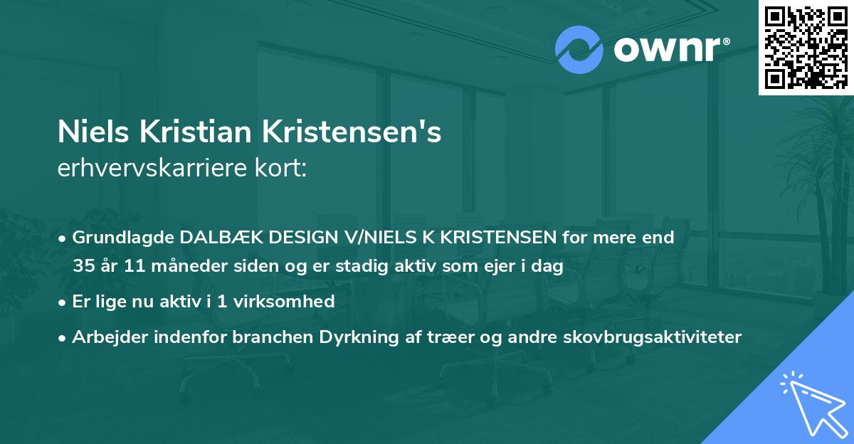 Niels Kristian Kristensen's erhvervskarriere kort