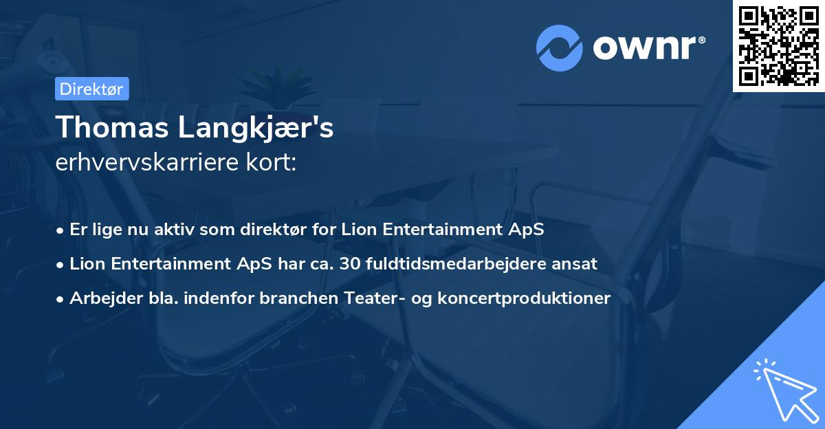 Thomas Langkjær's erhvervskarriere kort