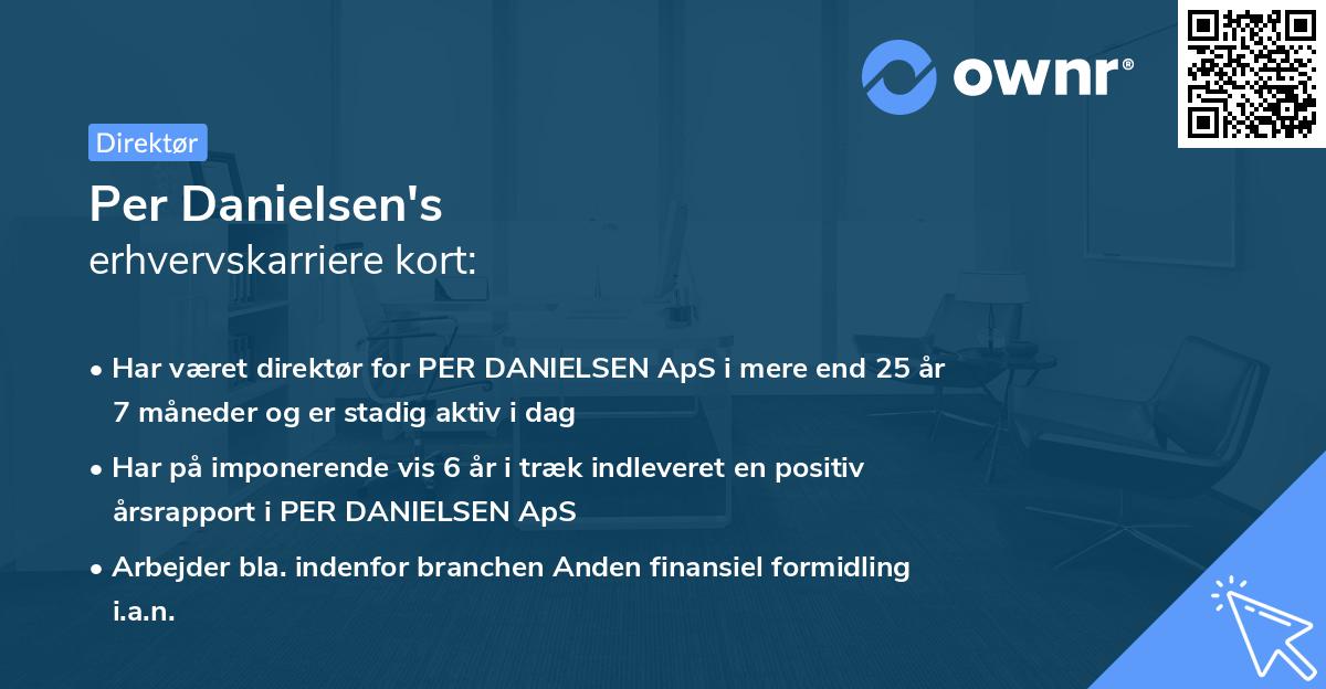 Per Danielsen's erhvervskarriere kort