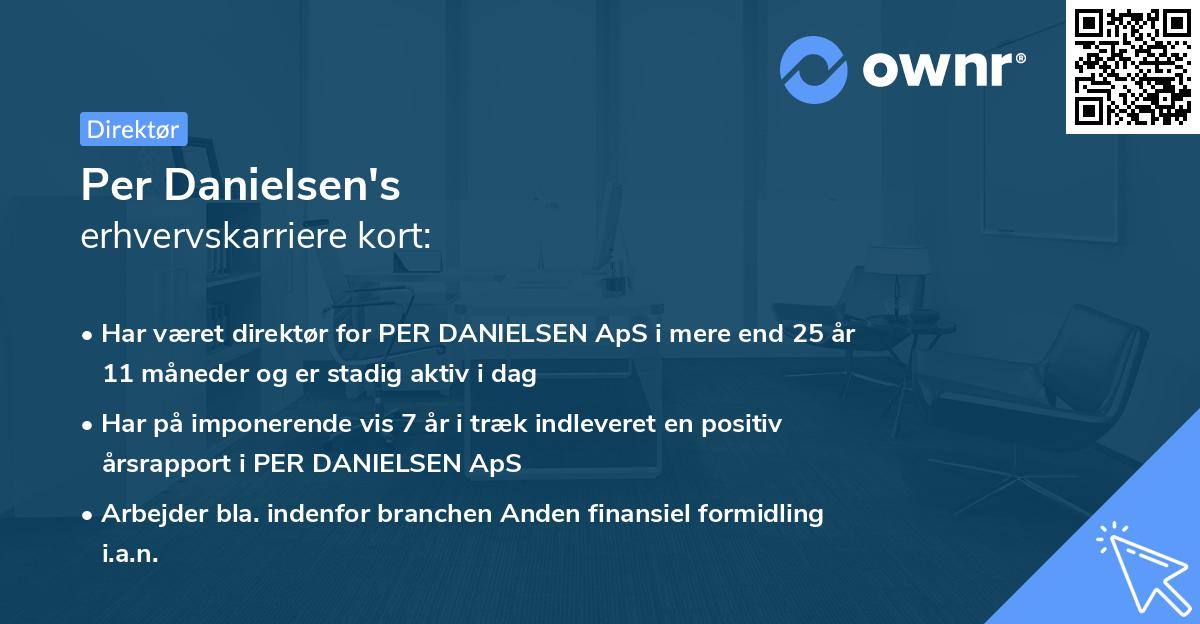 Per Danielsen's erhvervskarriere kort