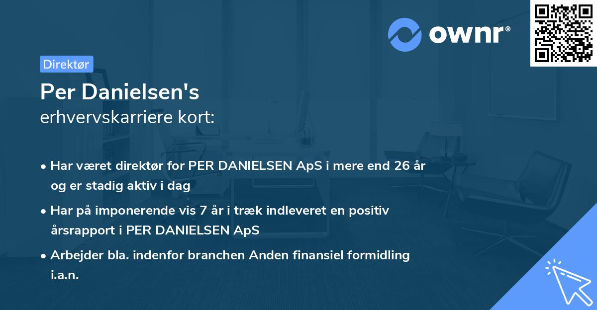 Per Danielsen's erhvervskarriere kort