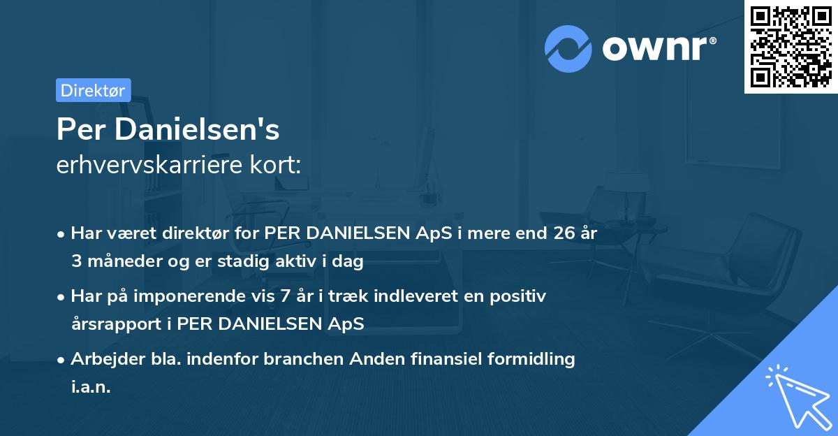 Per Danielsen's erhvervskarriere kort