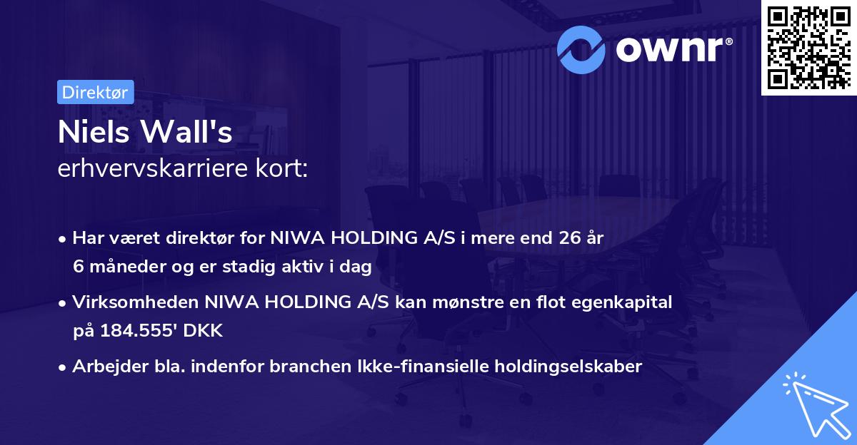 Niels Wall's erhvervskarriere kort