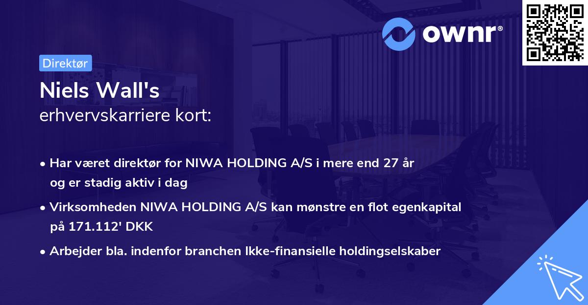 Niels Wall's erhvervskarriere kort