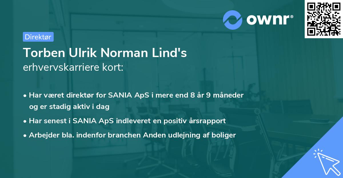Torben Ulrik Norman Lind's erhvervskarriere kort