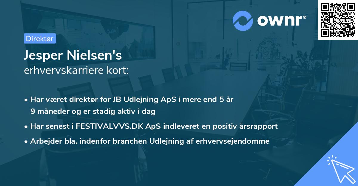 Jesper Nielsen's erhvervskarriere kort