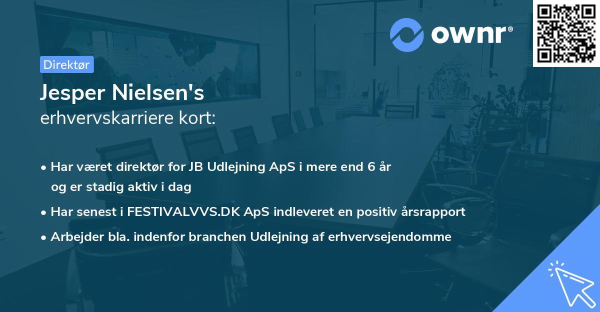 Jesper Nielsen's erhvervskarriere kort