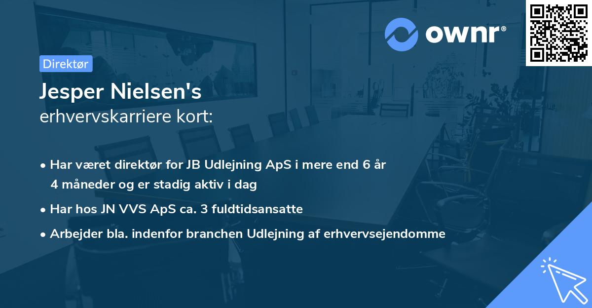 Jesper Nielsen's erhvervskarriere kort
