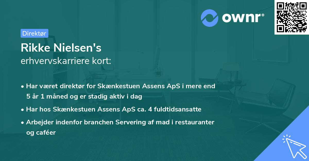 Rikke Nielsen's erhvervskarriere kort