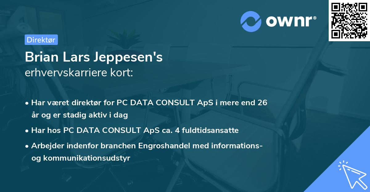 Brian Lars Jeppesen's erhvervskarriere kort