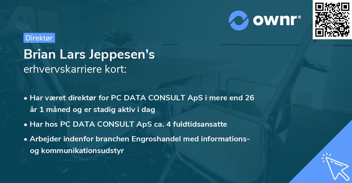 Brian Lars Jeppesen's erhvervskarriere kort