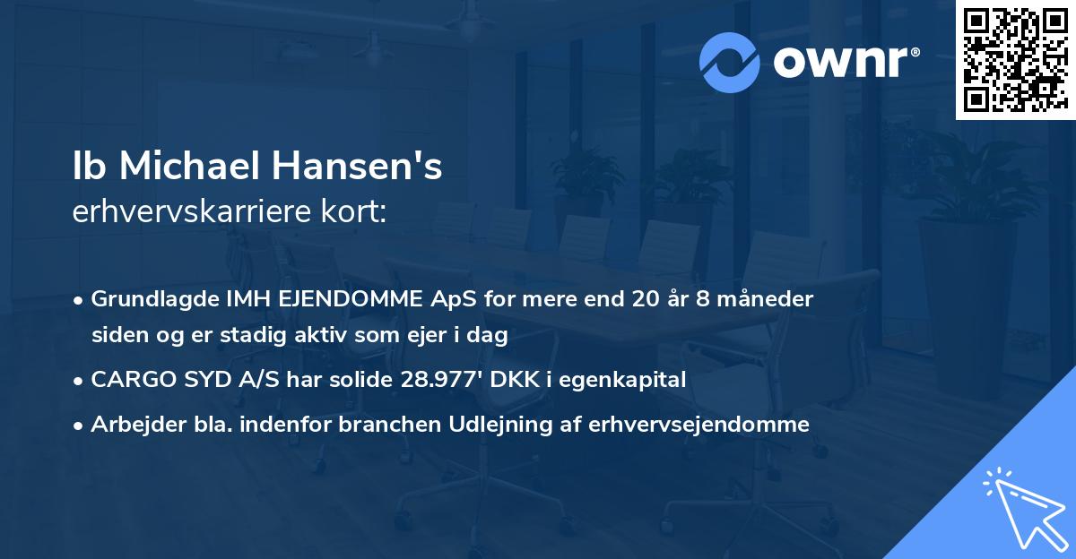 Ib Michael Hansen's erhvervskarriere kort