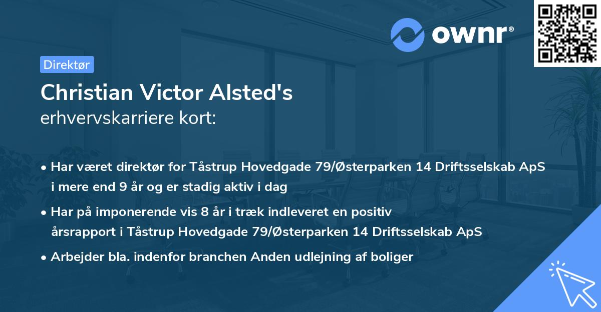 Christian Victor Alsted's erhvervskarriere kort
