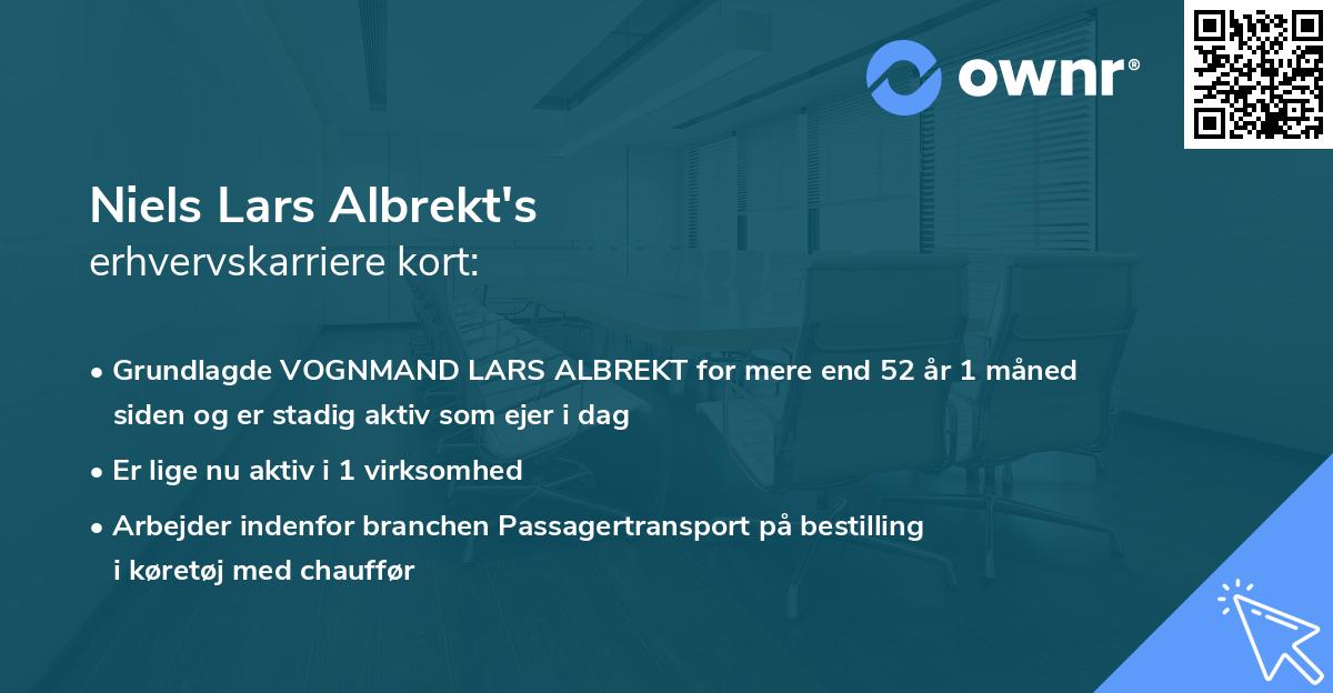 Niels Lars Albrekt's erhvervskarriere kort