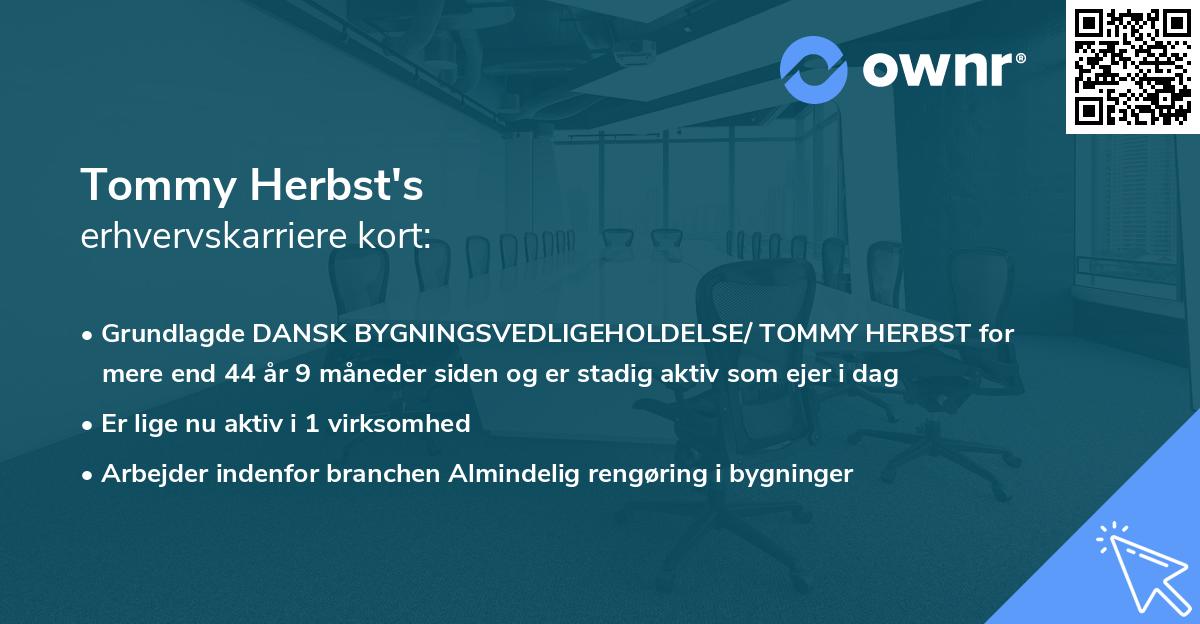 Tommy Herbst's erhvervskarriere kort