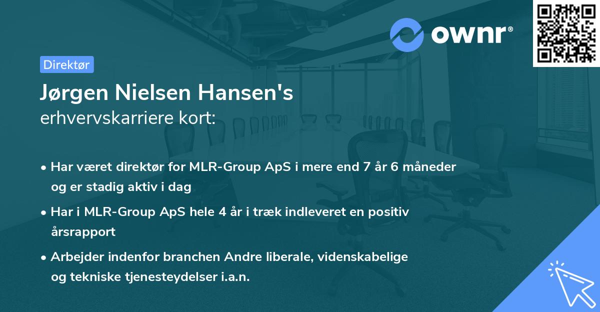 Jørgen Nielsen Hansen's erhvervskarriere kort