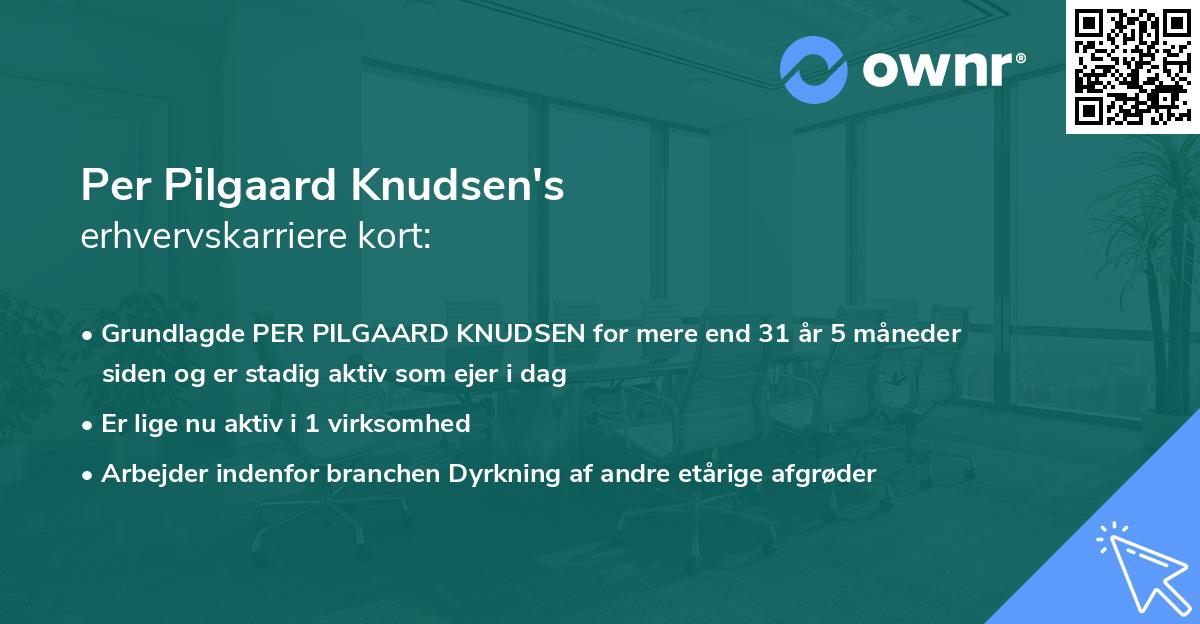 Per Pilgaard Knudsen's erhvervskarriere kort