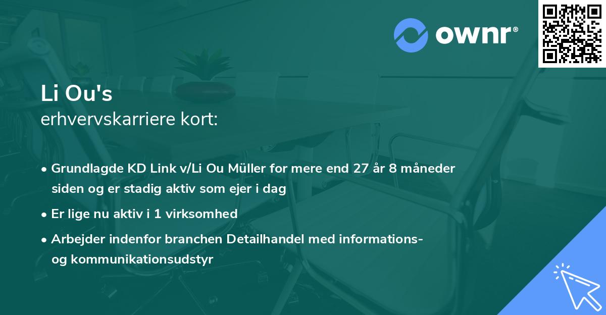 Li Ou's erhvervskarriere kort