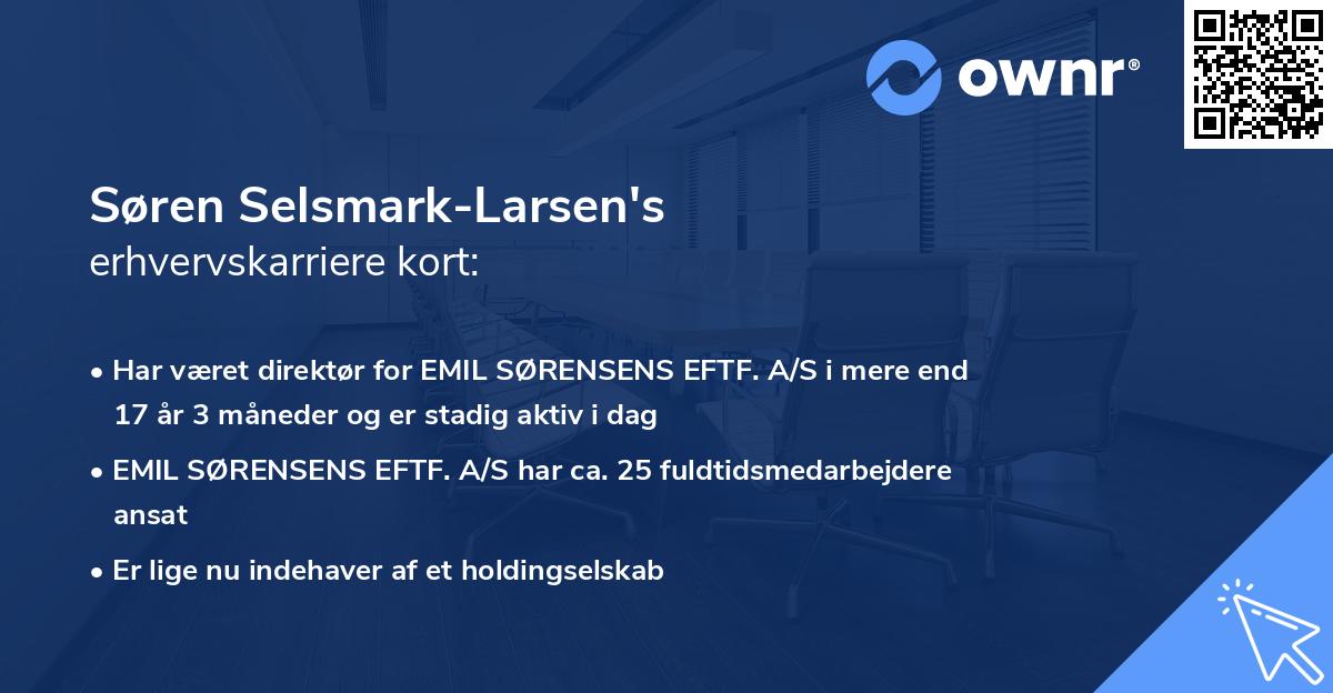 Søren Selsmark-Larsen's erhvervskarriere kort