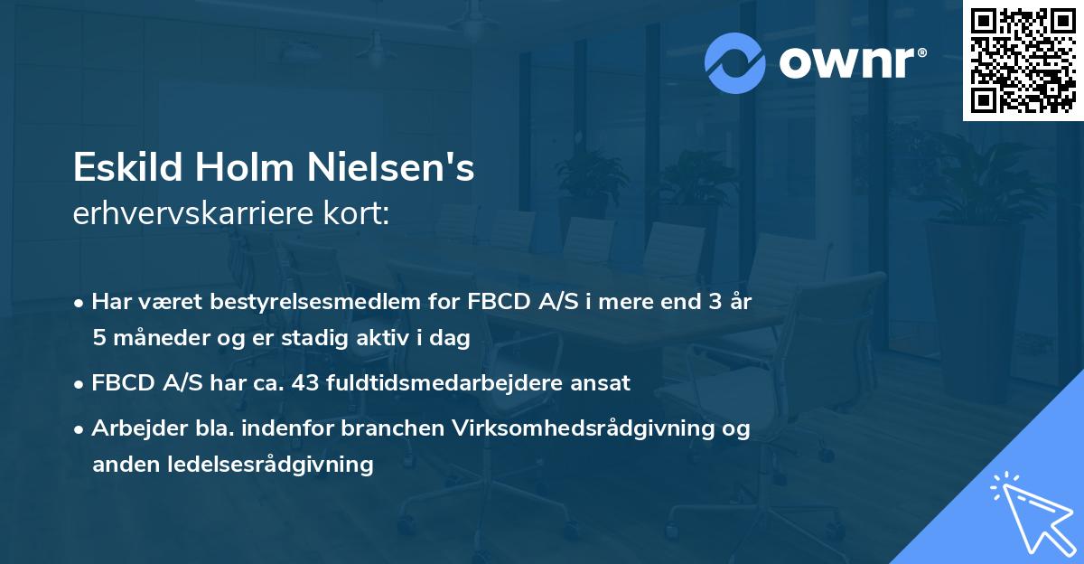 Eskild Holm Nielsen's erhvervskarriere kort