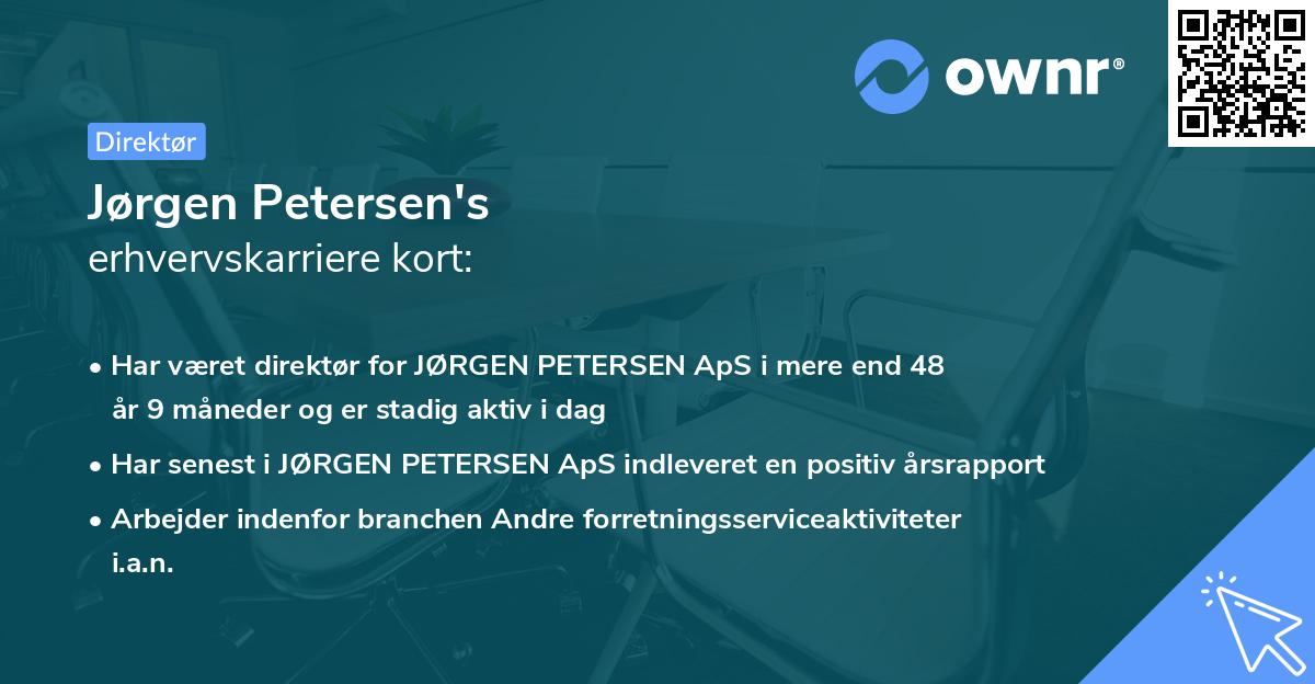 Jørgen Petersen's erhvervskarriere kort