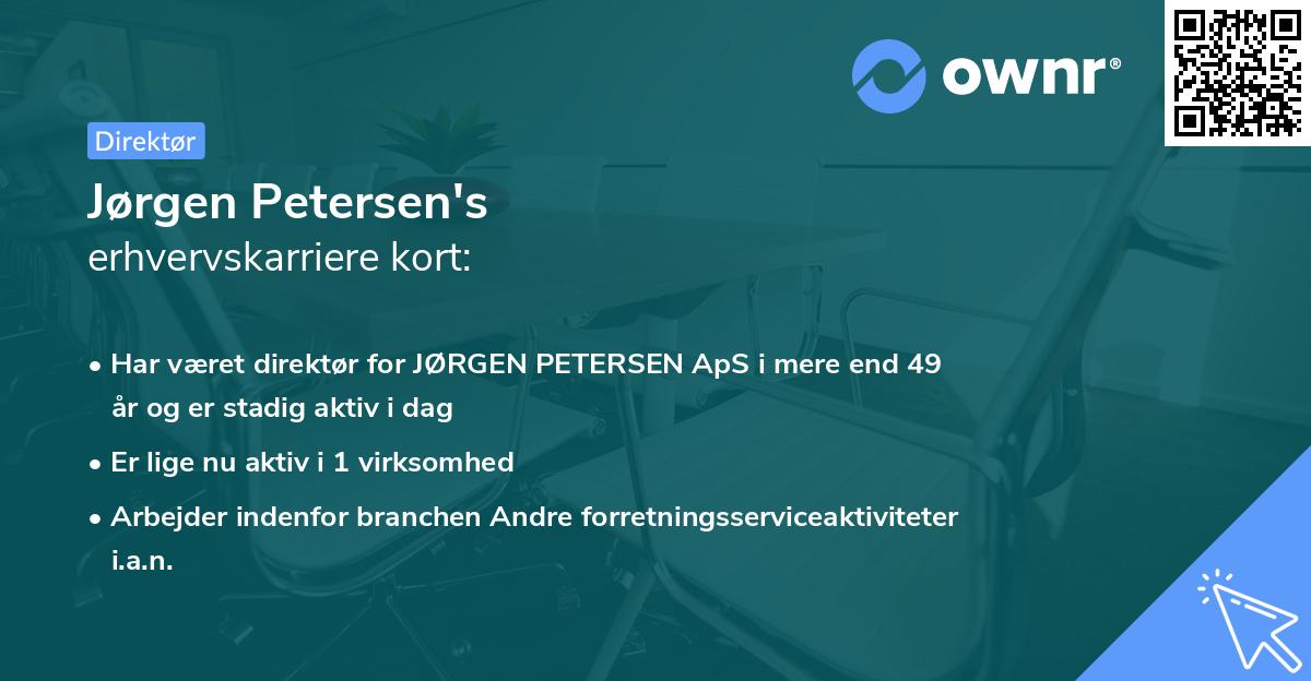 Jørgen Petersen's erhvervskarriere kort