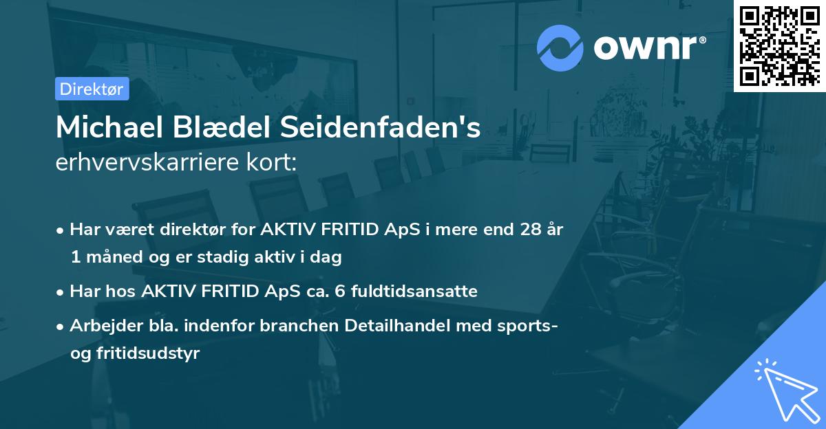 Michael Blædel Seidenfaden's erhvervskarriere kort