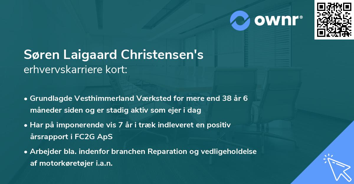 Søren Laigaard Christensen's erhvervskarriere kort