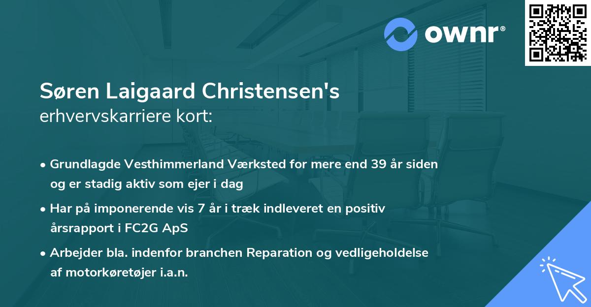 Søren Laigaard Christensen's erhvervskarriere kort