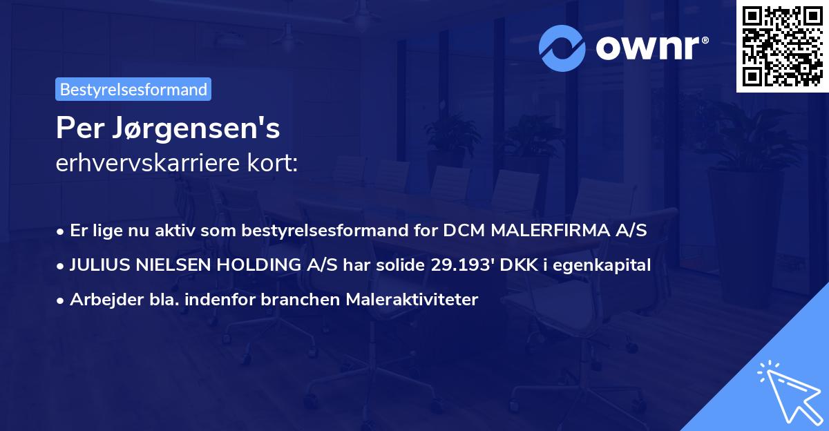 Per Jørgensen's erhvervskarriere kort