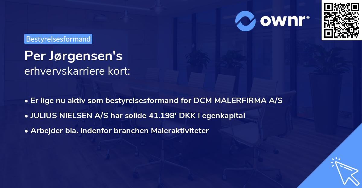 Per Jørgensen's erhvervskarriere kort